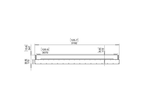 Ecosmart Fire Flex 122BN Bench Fireplace Insert - Black Finish / Black Burner - ESF.FX.122BN.B
